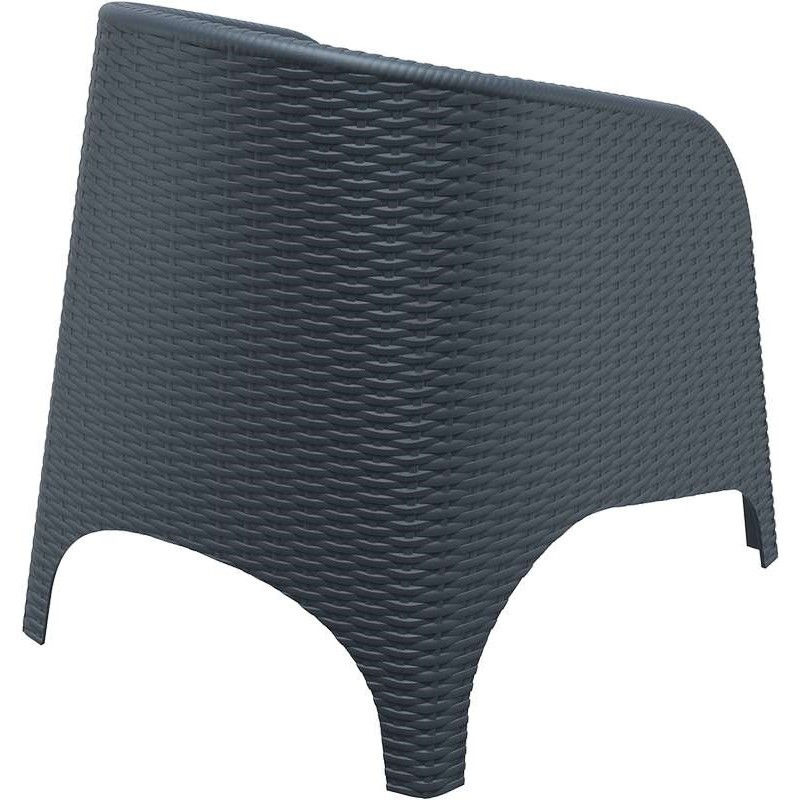 ARUBA DARK GREY ΠΟΛΥΘΡΟΝΑ ΠΟΛ/ΝΙΟΥ 74X75X80εκ.