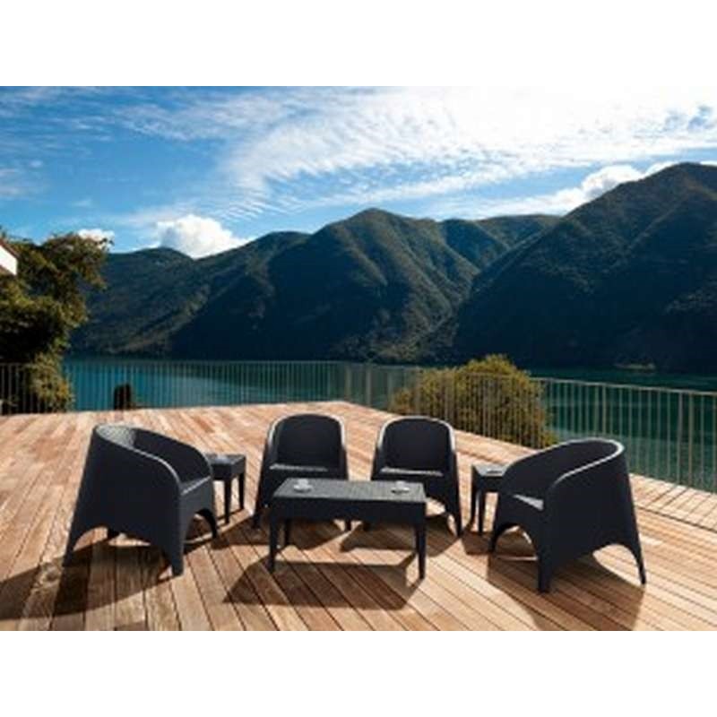 ARUBA DARK GREY ΠΟΛΥΘΡΟΝΑ ΠΟΛ/ΝΙΟΥ 74X75X80εκ.