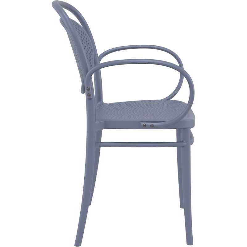MARCEL XL DARK GREY ΠΟΛΥΘΡΟΝΑ ΠΟΛ/ΝΙΟΥ 57Χ52Χ85εκ.
