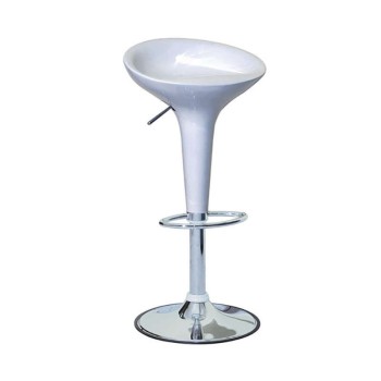 Σκαμπό Μπάρ 2τμχ Bar1 Λευκό Abs 44x40x88εκ.