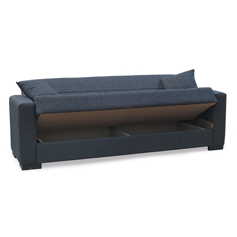 ROVER GREY ΥΦΑΣΜΑ 3ΘΕΣΙΟΣ ΚΑΝΑΠΕΣ/ΚΡΕΒΑΤΙ ΜΕ ΑΠΟΘ.ΧΩΡΟ 210X80X75εκ.