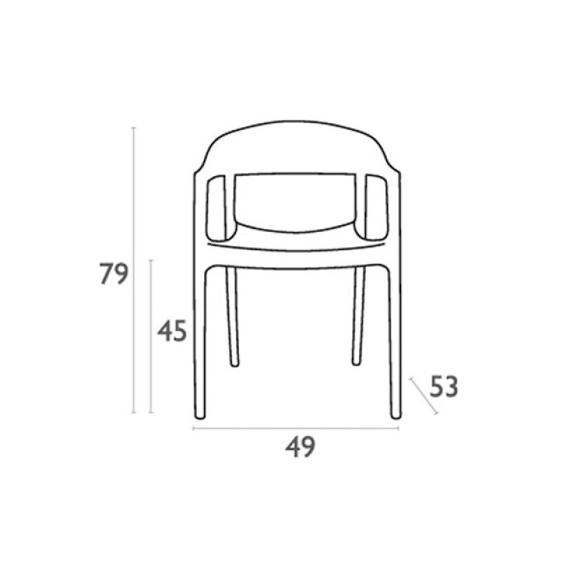 CARMEN BLACK/CLEAR ΠΟΛΥΘΡΟΝΑ 49X53X79εκ.