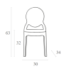 BABY ELIZABETH CLEAR TRANSP. ΚΑΡΕΚΛΑΚΙ 30Χ34Χ63εκ.