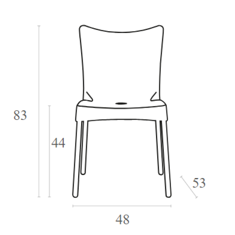 JULIETTE WHITE ΚΑΡΕΚΛΑ ΠΟΛ/ΝΙΟΥ/ΑΛΟΥΜ. 48Χ53Χ83εκ.