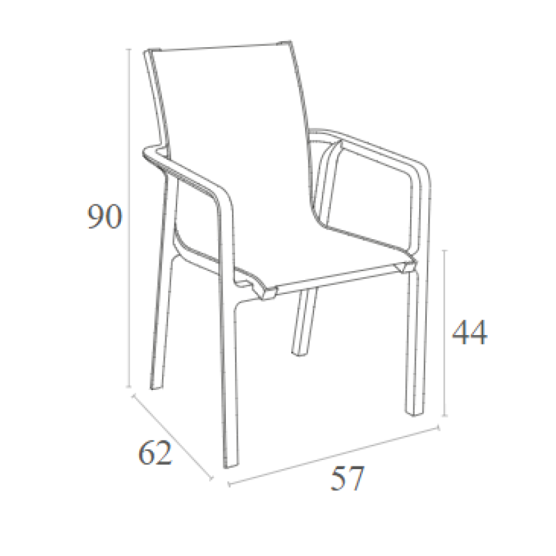 PACIFIC ΠΟΛΥΘΡΟΝΑ WHITE/WHITE ΠΟΛ/ΝΙΟΥ 57X62X90εκ.