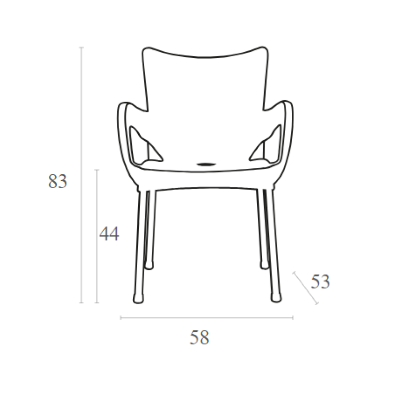 ROMEO BLACK ΠΟΛ/ΝΑ ΠΟΛ/ΝΙΟΥ/ΑΛΟΥΜ. 58Χ53Χ83εκ.