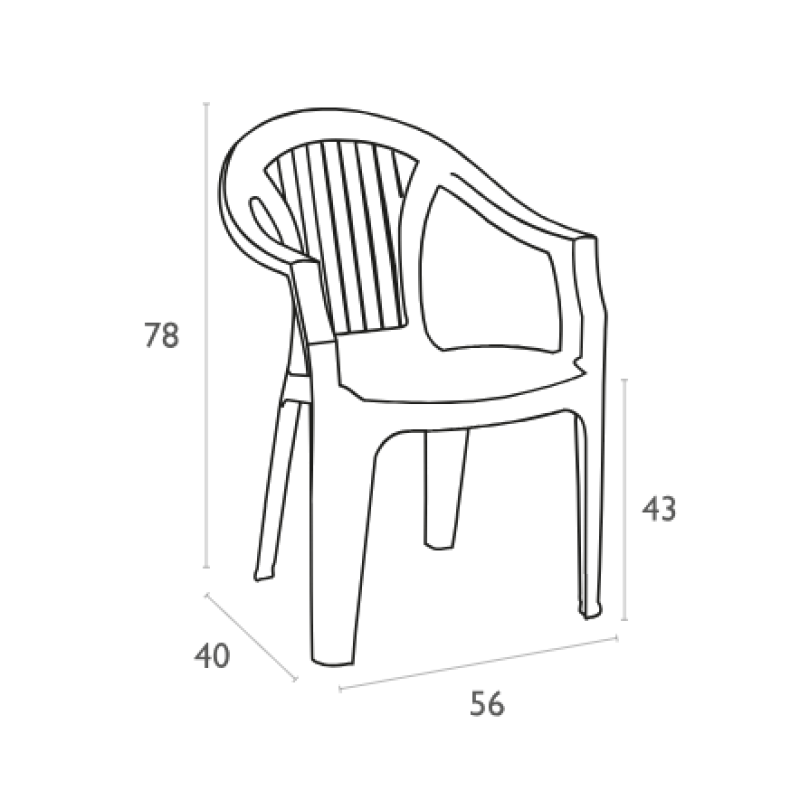 LOLA ΠΡΑΣΙΝΗ ΠΟΛΥΘΡΟΝΑ 56X40X78εκ.