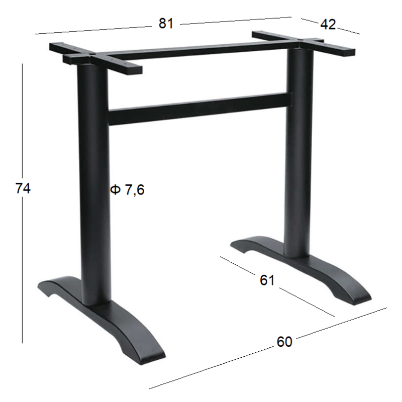 ASTOR 60Χ61Χ74εκ.ΜΑΚΡ/ΝΗ ΒΑΣΗ ΜΑΝΤΕΜΙ ΜΕ ΡΕΓ/ΡΟΥΣ ΜΑΥΡΗ