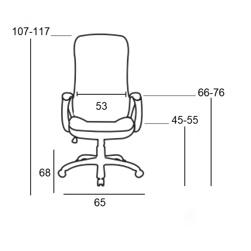 A9350 ΚΡΕΜ ΠΟΛΥΘΡΟΝΑ ΓΡΑΦΕΙΟΥ 65Χ68X45-107/55-117εκ.