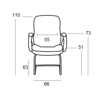A5600V ΑΝΑΜΟΝΗΣ ΜΑΥΡO PU(Σ2)ΠΟΛΥΘΡΟΝΑ ΓΡΑΦ. 66Χ63Χ51-110εκ.