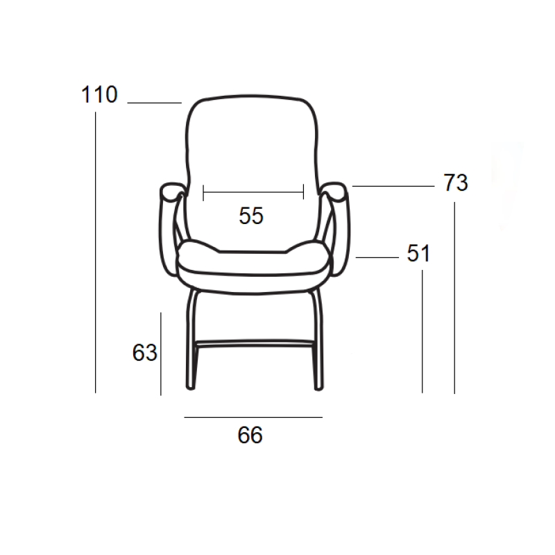 A5600V ΑΝΑΜΟΝΗΣ ΜΑΥΡO PU(Σ2)ΠΟΛΥΘΡΟΝΑ ΓΡΑΦ.  66Χ63Χ51-110εκ.