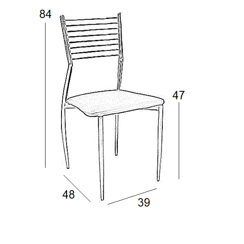 EVITA ΚΑΦΕ ΚΑΡΕΚΛΑ ΧΡΩΜΙΟΥ 39X48X84εκ.