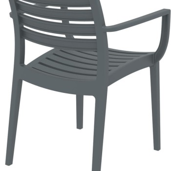 ARTEMIS DARK GREY ΠΟΛΥΘΡΟΝΑ ΠΟΛ/ΝΙΟΥ 58X58X83.5εκ.