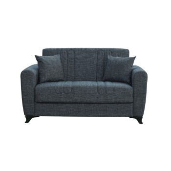 MELINA DARK GREY ΥΦΑΣΜΑ 2ΘΕΣΙΟΣ ΚΑΝΑΠΕΣ/ΚΡΕΒΑΤΙ ΜΕ ΑΠΟΘ.ΧΩΡΟ 150Χ80Χ75εκ.