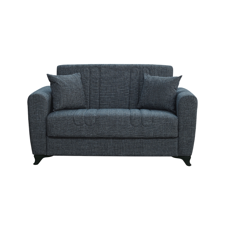 MELINA DARK GREY ΥΦΑΣΜΑ 2ΘΕΣΙΟΣ ΚΑΝΑΠΕΣ/ΚΡΕΒΑΤΙ ΜΕ ΑΠΟΘ.ΧΩΡΟ 150Χ80Χ75εκ.