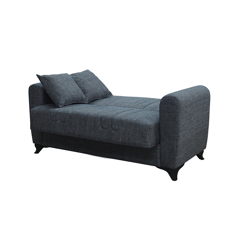 MELINA DARK GREY ΥΦΑΣΜΑ 2ΘΕΣΙΟΣ ΚΑΝΑΠΕΣ/ΚΡΕΒΑΤΙ ΜΕ ΑΠΟΘ.ΧΩΡΟ 150Χ80Χ75εκ.