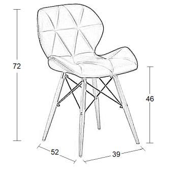 MARGO ΚΑΡΕΚΛΑ ΜΑΥΡΗ(Σ4)ΞΥΛΟ/ΔΕΡΜΑΤΙΝΗ 39X52X46-72εκ.
