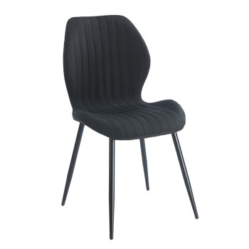 DYLAN BLACK ΥΦΑΣΜΑ ΚΑΡΕΚΛΑ ΜΕΤΑΛΛΙΚΗ 48X53X74εκ.