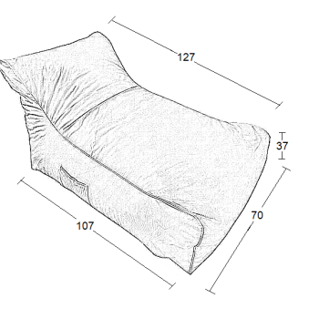 DEREK ΠΟΥΦ GREY ΥΦΑΣΜΑ 70X107X64εκ.