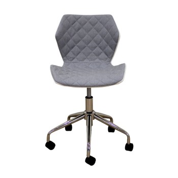 A1700 ΧΡΩΜΙΟ/ΓΚΡΙ ΥΦΑΣΜΑ ΚΑΡΕΚΛΑ ΓΡΑΦΕΙΟΥ 47.5X49X46-78/58-90εκ.