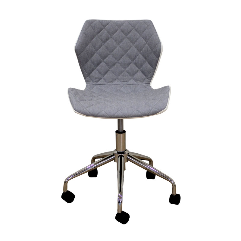 A1700 ΧΡΩΜΙΟ/ΓΚΡΙ ΥΦΑΣΜΑ ΚΑΡΕΚΛΑ ΓΡΑΦΕΙΟΥ 47.5X49X46-78/58-90εκ.