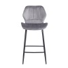 DYLAN GREY VELVET ΥΦΑΣΜΑ 65εκ. ΣΚΑΜΠΟ ΜΕΤΑΛΛΙΚΟ 46X45X65-95εκ.