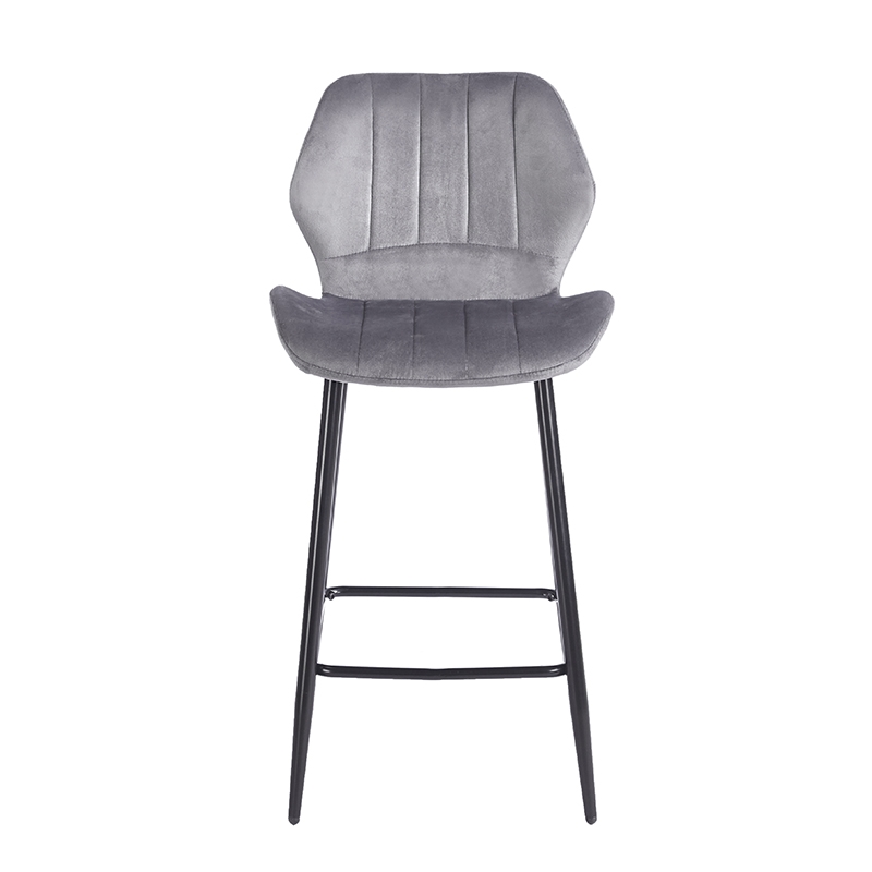 DYLAN GREY VELVET ΥΦΑΣΜΑ 65εκ. ΣΚΑΜΠΟ ΜΕΤΑΛΛΙΚΟ 46X45X65-95εκ.