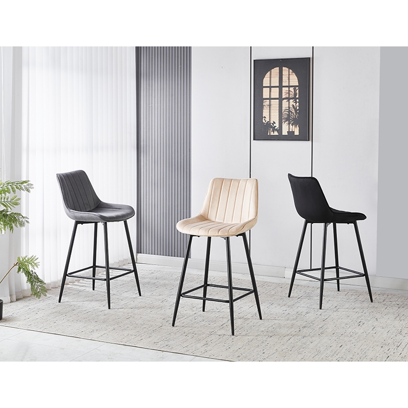 REPO BLACK VELVET ΥΦΑΣΜΑ 66εκ. ΣΚΑΜΠΟ ΜΕΤΑΛΛΙΚΟ 48X49X66-96εκ.