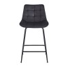 ERMINA BLACK VELVET ΥΦΑΣΜΑ 64εκ. ΣΚΑΜΠΟ ΜΕΤΑΛΛΙΚΟ 49X50X64-94εκ.