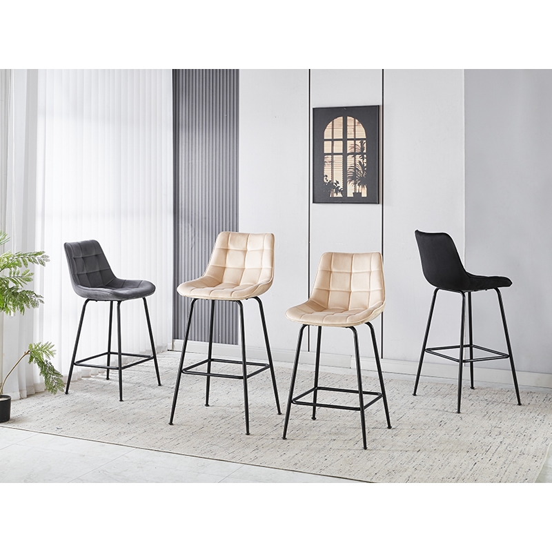 ERMINA BLACK VELVET ΥΦΑΣΜΑ 64εκ. ΣΚΑΜΠΟ ΜΕΤΑΛΛΙΚΟ 49X50X64-94εκ.