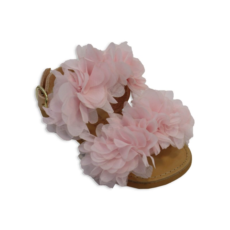 Παιδικό Δερμάτινο Σανδάλι - Pink/Natural
