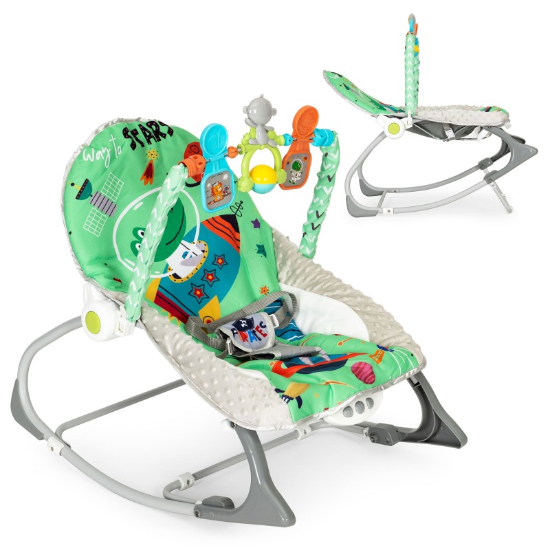 Ρηλάξ Μωρού 2-σε-1 με Δόνηση, Ήχους και Παιχνίδια - ECOTOYS