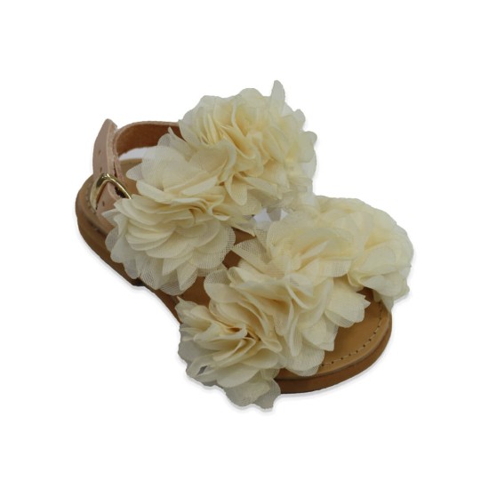 Παιδικό Δερμάτινο Σανδάλι - Ivory/Natural Παιδικό Δερμάτινο Σανδάλι - Ivory/Natural