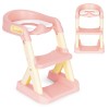Potty toilet with stairs ladder for children yellow ECOTOYS