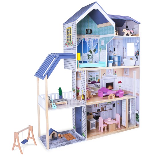 Παιδικό Κουκλόσπιτο Maya XXL Residence με 28 Αξεσουάρ ECOTOYS
