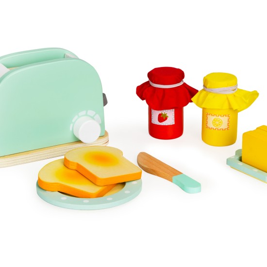 Wooden toaster with accessories 11 elements Wooden toaster with accessories 11 elements