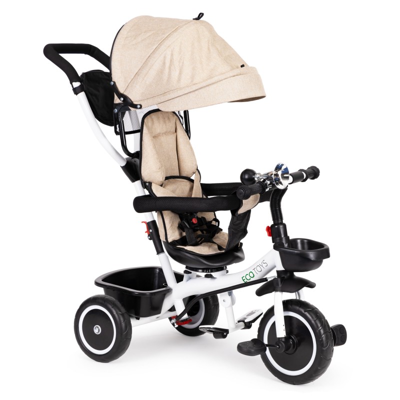 Tricycle with rotating seat 360 ECOTOYS beige