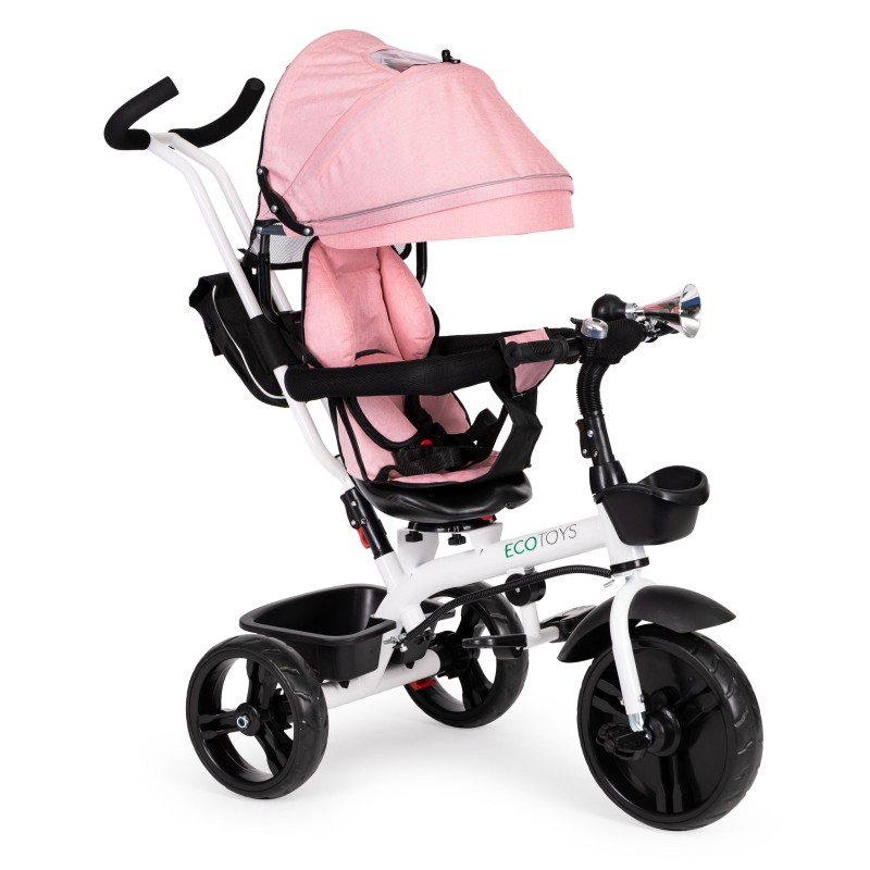 Tricycle stroller 360* swivel seat Pink
