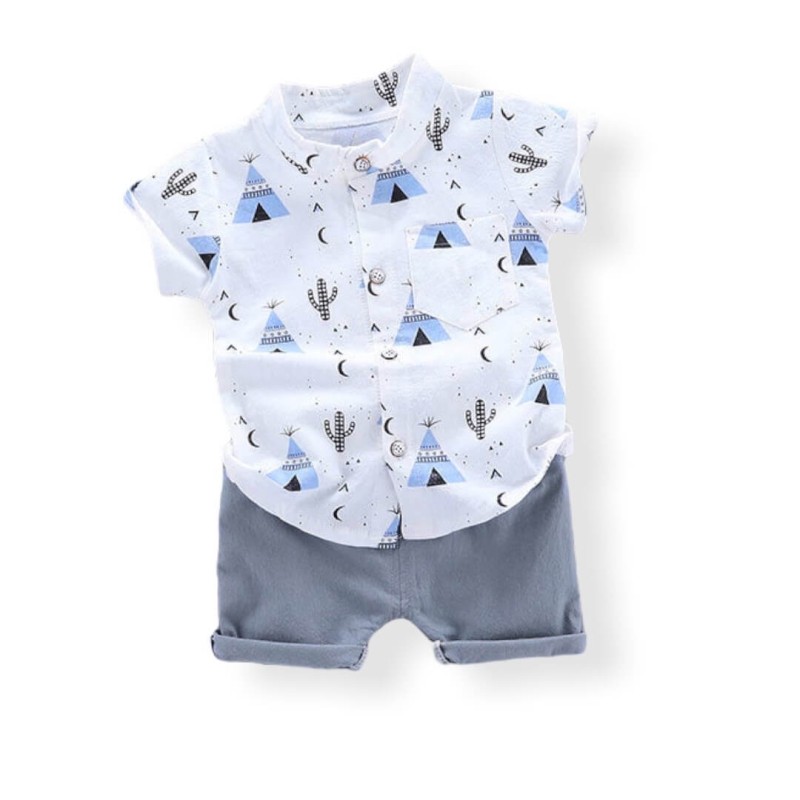 Baby Boy Set Cactus - Blue
