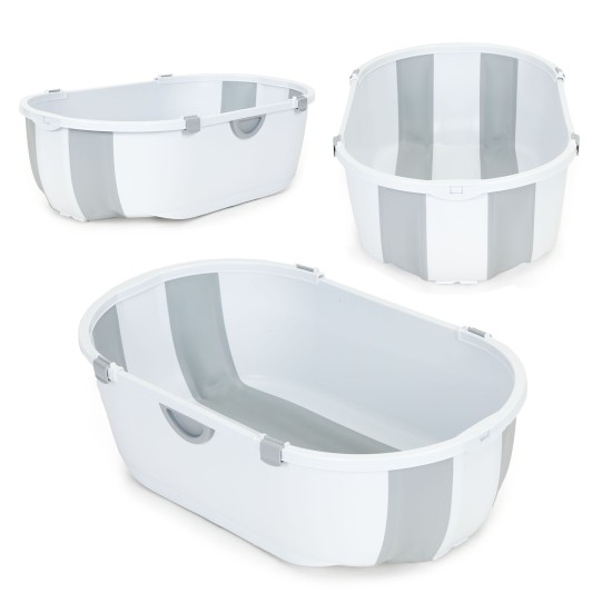 Childrens bathtub foldable with drain gray ECOTOYS