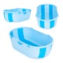 Children's bathtub foldable with drain blue ECOTOYS