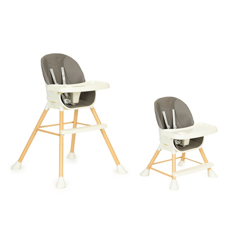 Καρεκλάκι Φαγητού 2σε1 - Grey - ECOTOYS