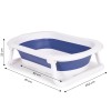 Baby bathtub Folding tourist bathtub with drain Ecotoys blue