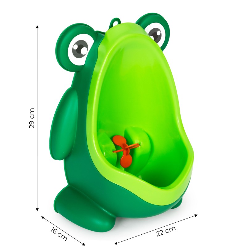 Children urinal for boys mounted on suction cups