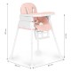 3-in-1 foldable childrens feeding chair ECOTOYS pink