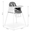 3-in-1 foldable childrens feeding chair ECOTOYS gray