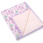 Double-sided blanket minky with pompons -  ballerinas lilac