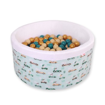 Μπαλοπισίνα minky  with balls - mint rabbits