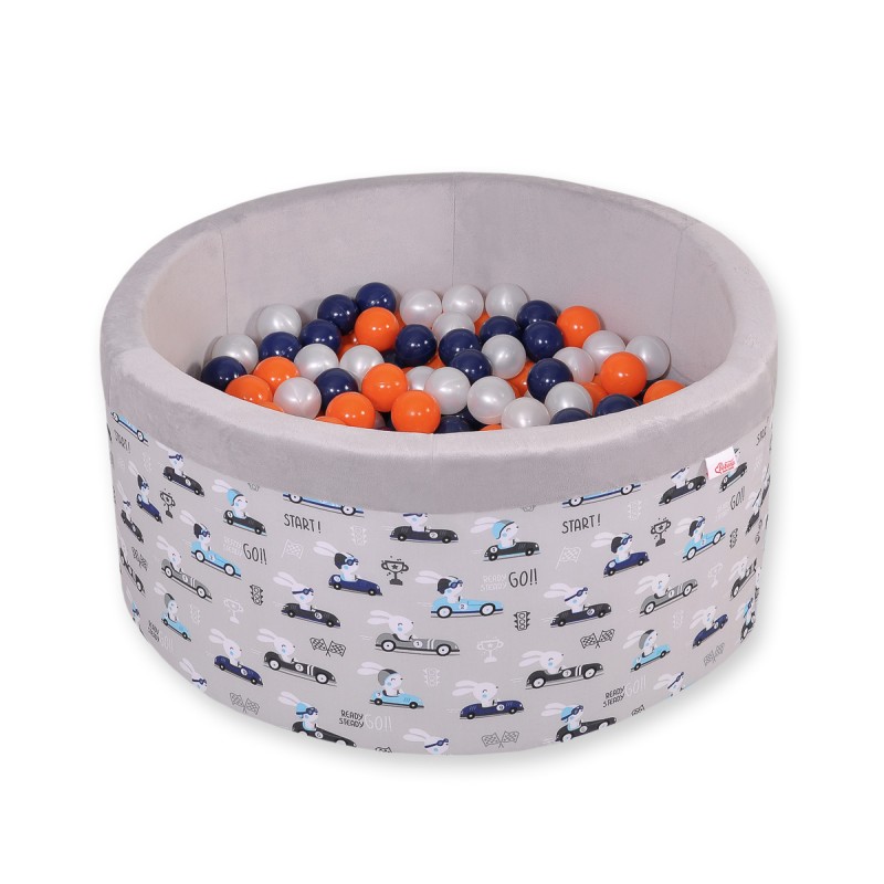 Μπαλοπισίνα minky με 200 Μπάλες - gray rabbits