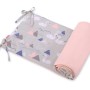 Universal bumper for cot  -  Swans gray